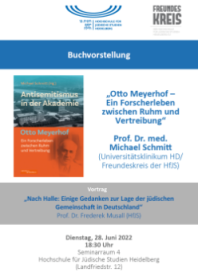 Plakat Buchvorstellung Meyerhof Final