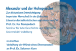 Täubler Vorlesung und Ehrensenatorwürde-Verleihung