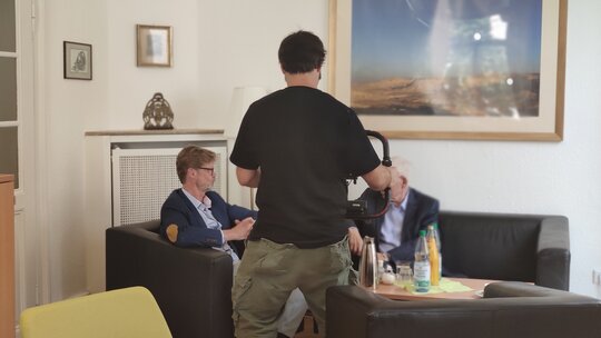 Imagefilmdreh mit ZR Präsident Schuster