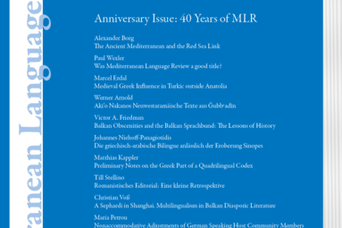 Mediterranean Language Review Band 30