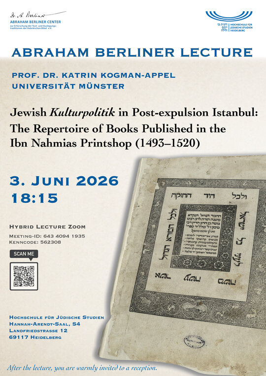Abraham Berliner Lecture 2026