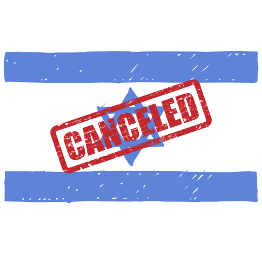 Israelflagge canceled Israelflagge canceled