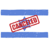 Israelflagge canceled