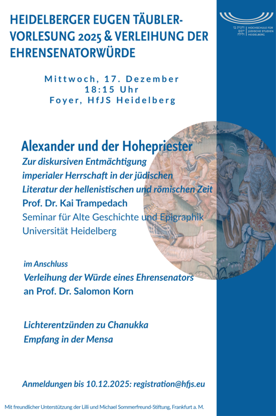 Täubler Vorlesung und Ehrensenatorwürde-Verleihung