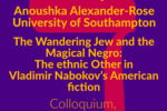 Lecture Anoushka Alexander-Rose