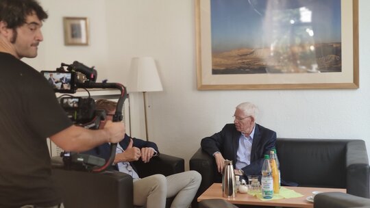 Imagefilmdreh mit ZR Präsident Schuster