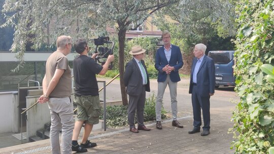 Imagefilmdreh mit ZR Präsident Schuster