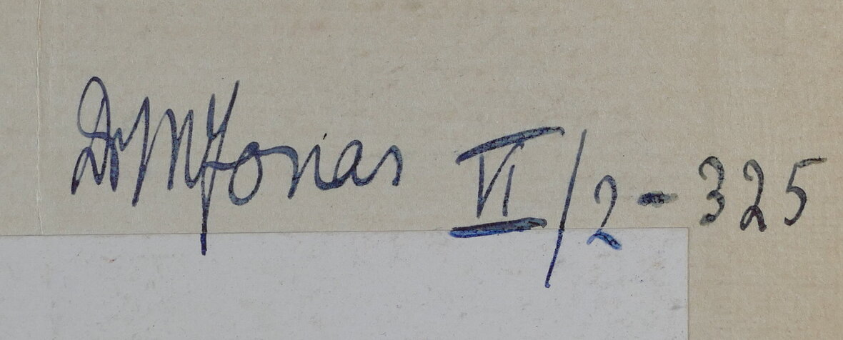 Die Unterschrift von Dr. Marie Jonas.