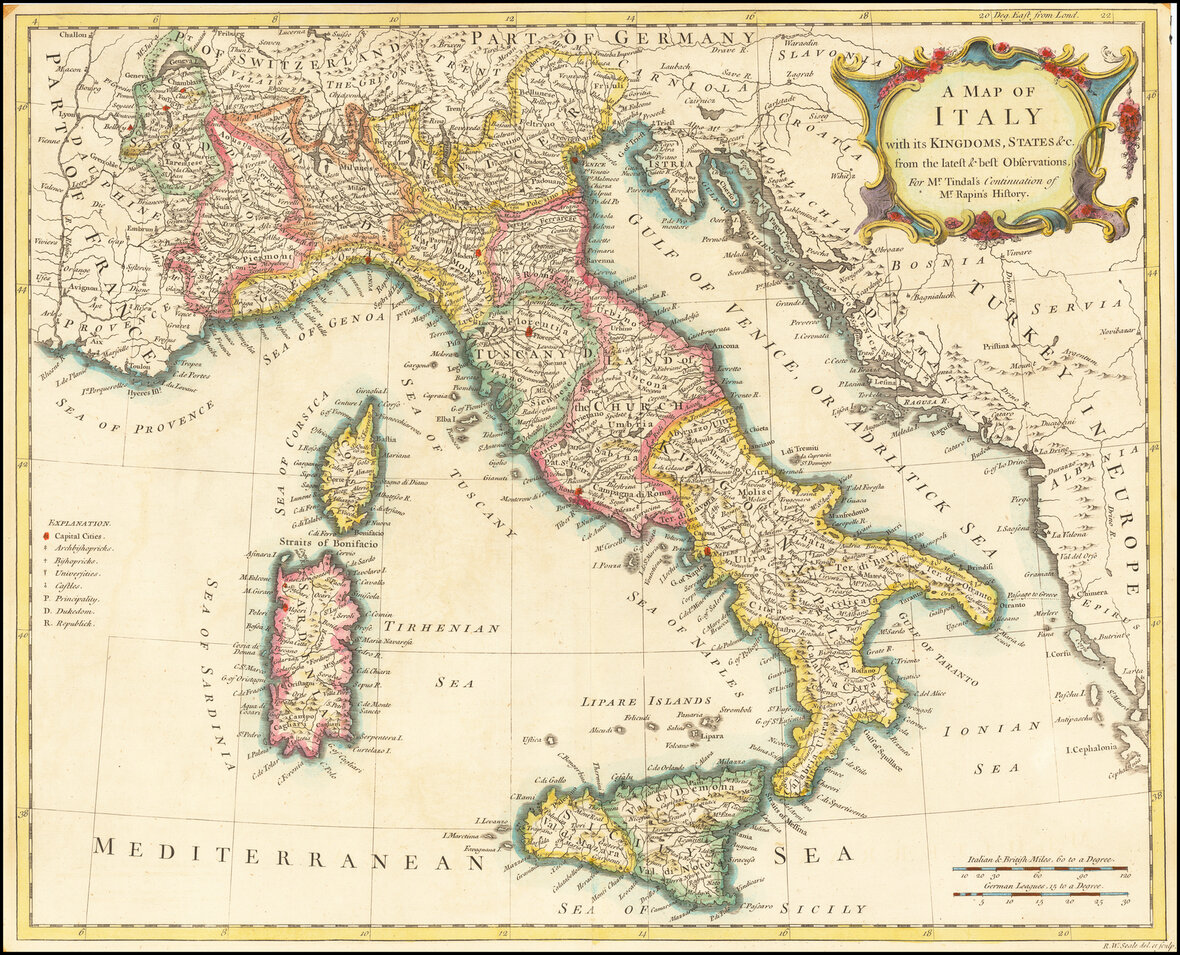 A map of Italy